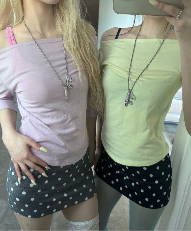 Birthdayeve(バースデーイブ)の「Half-Sleeve One-Shoulder T(Tops)」