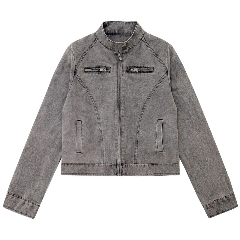 Cozy&Kitsch（コージーアンドキッチ）の「セージ ウォッシュド モト ジップ ジャケット（ジャケット/アウター）」