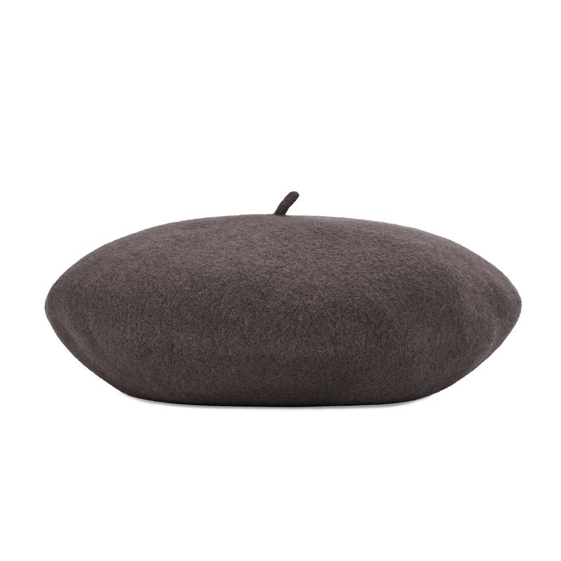 VARZAR Cursive Logo Wool Beret / Cocoa
