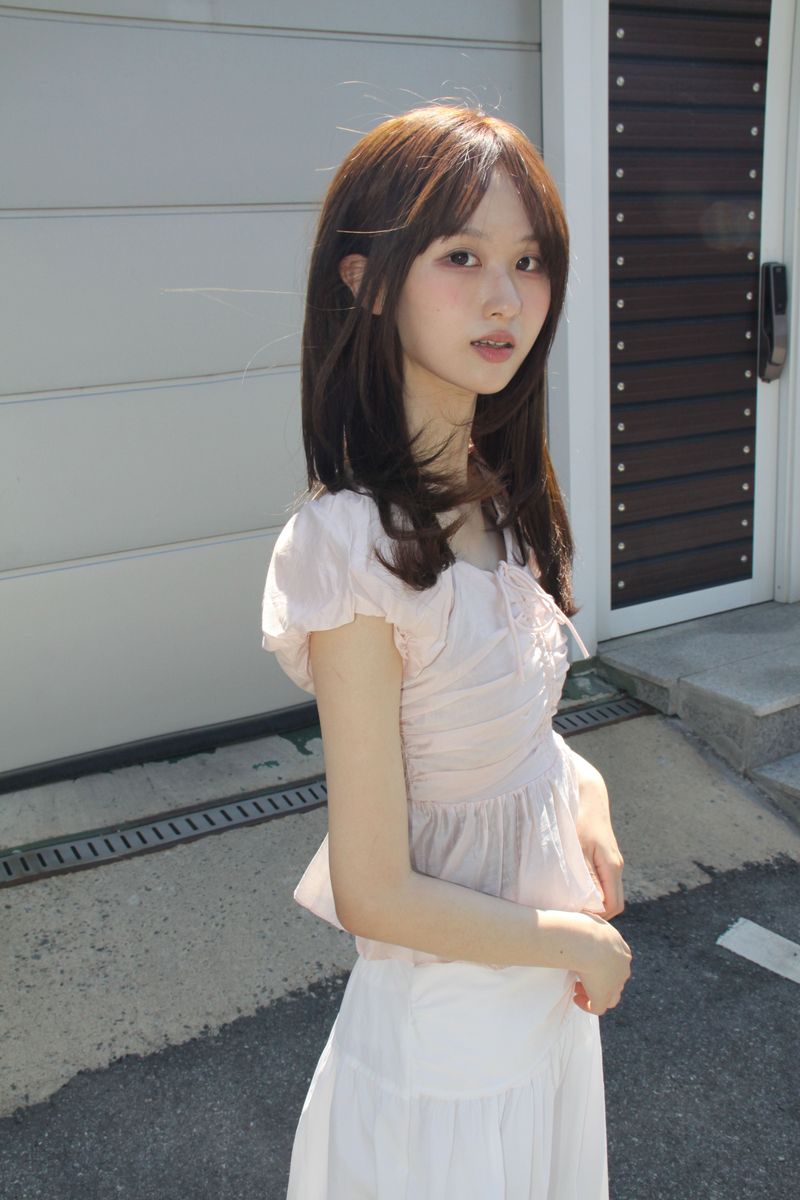 RIBBON PUFF SHIRRING BLOUSE (2COLOR)