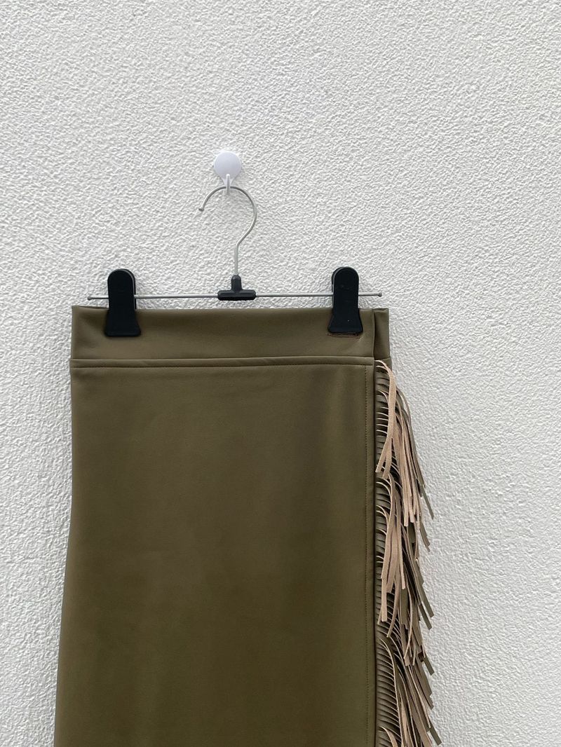 Tassel Leather Wrap Set(outer&skirt)