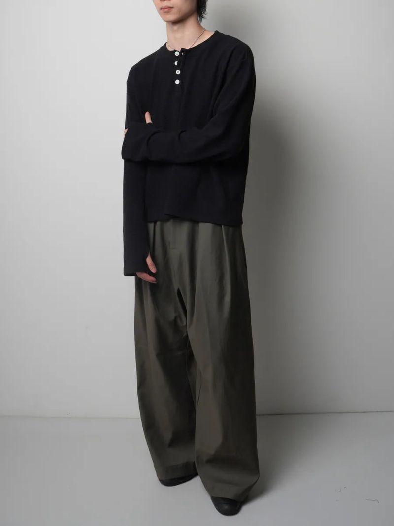 TP4 Waffle-Knit Henley Shirt