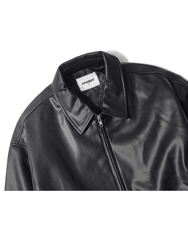 LB Synthetic Leather Single Jacket (Black)
