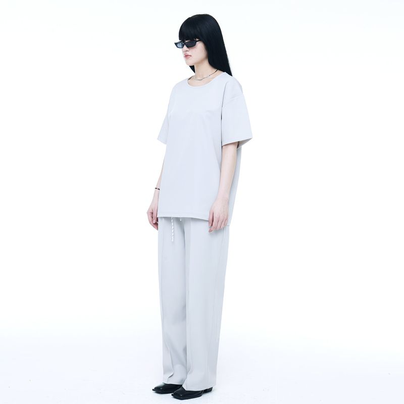 WOVEN T-SHIRT COOL GREY