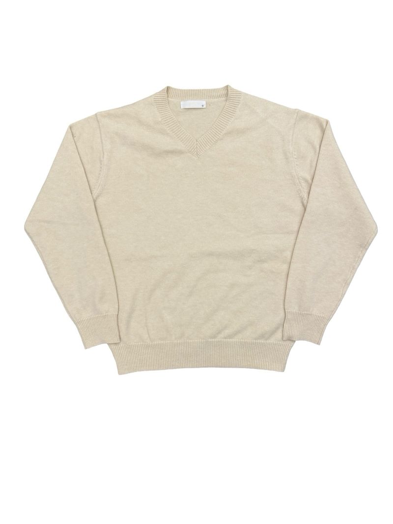 ソフトVネックニット (M, L / 4 Colors)