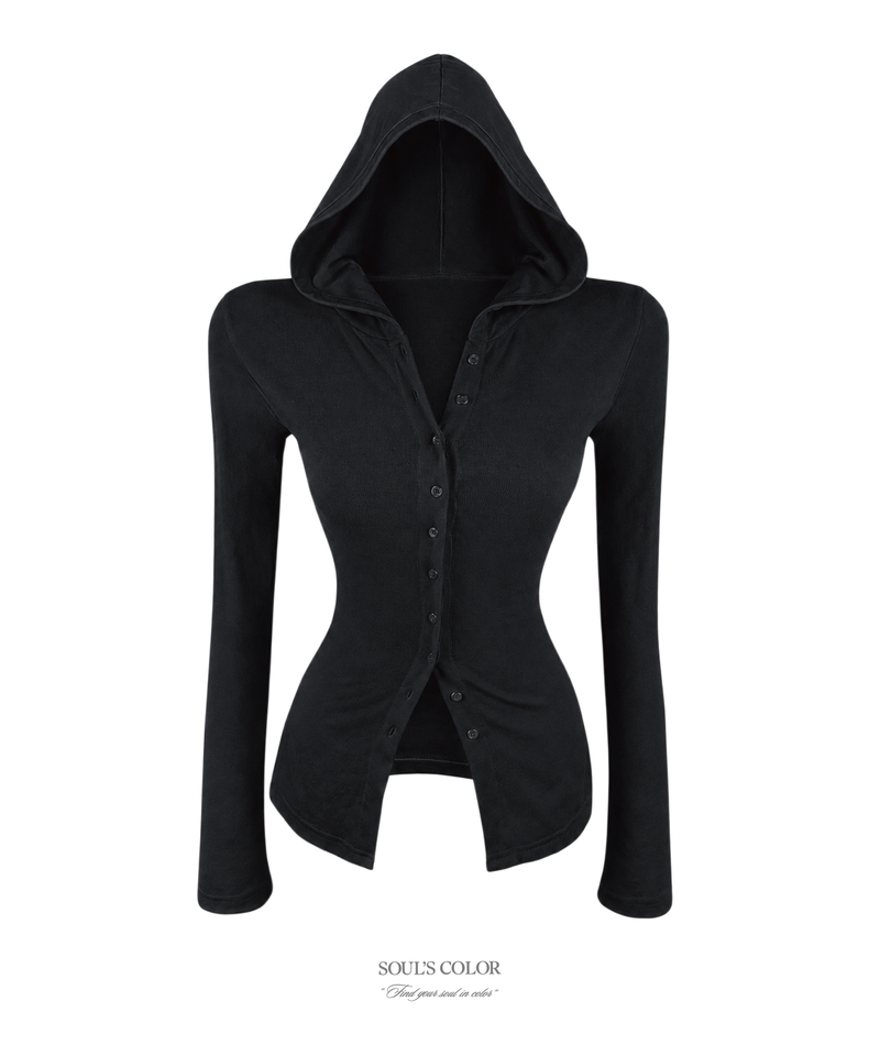 Coco Button Hoodie Top (4color)
