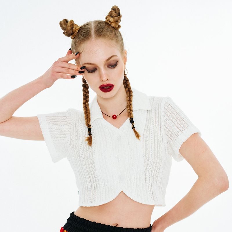 Tulip Shirt [White Knit]