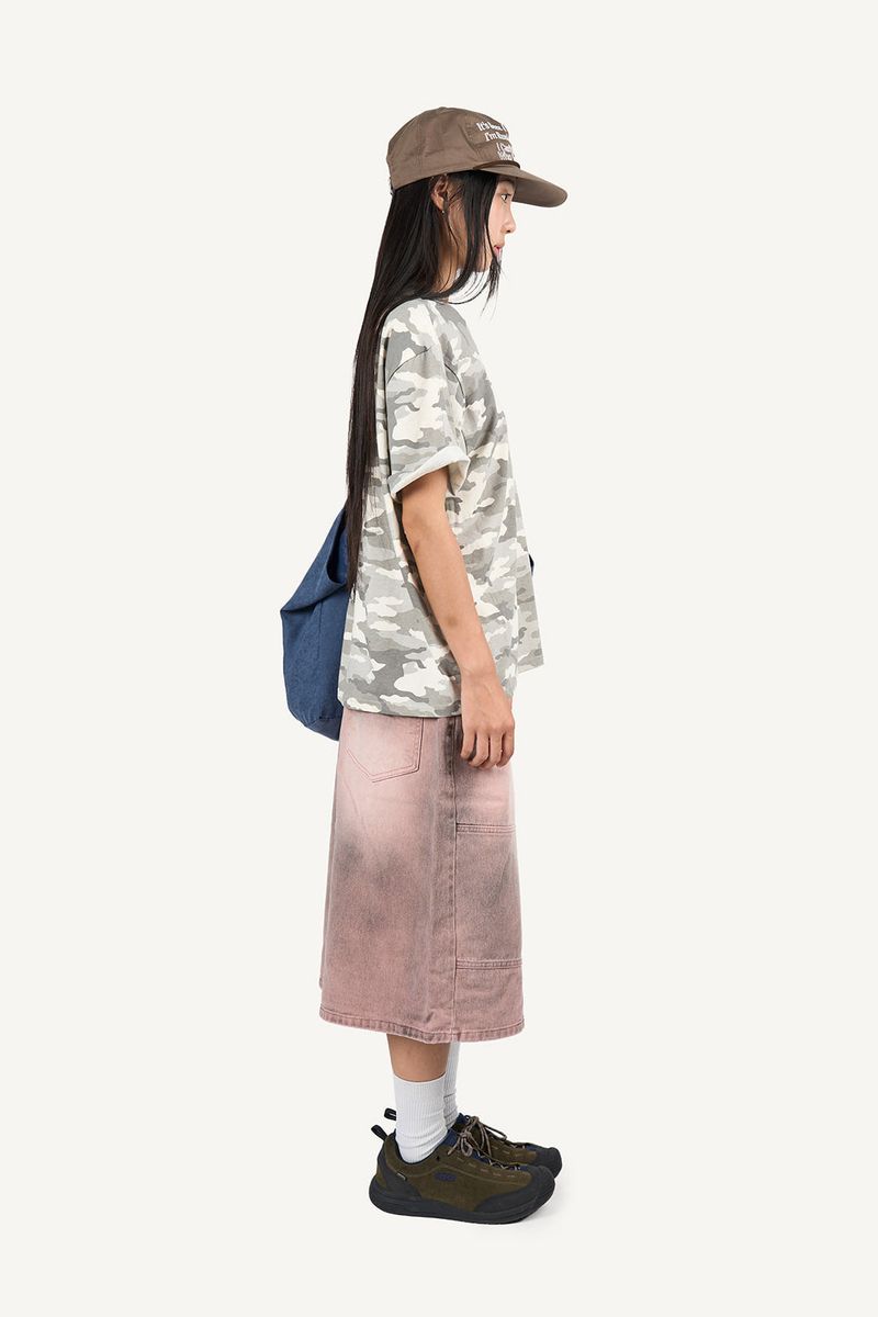 Camo print oversized t-shirt