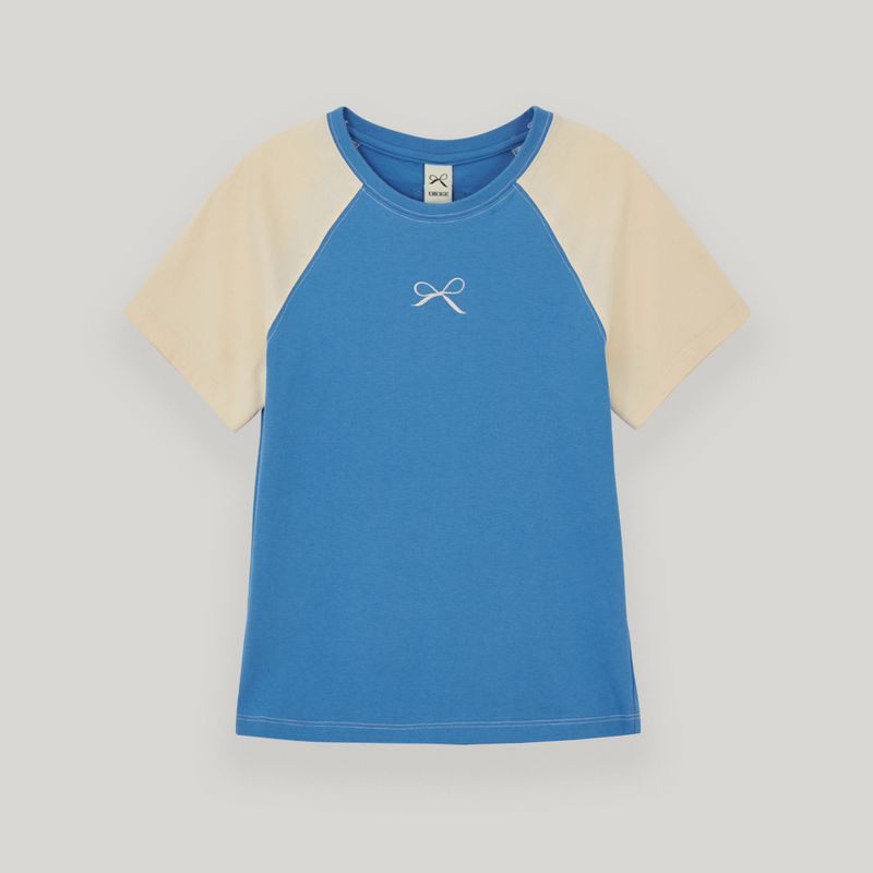 Blue/Beige Raglan T-Shirt