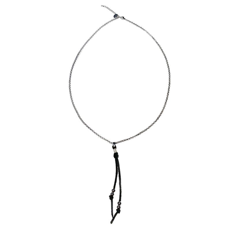 RUNDS(ランド)の「karen silver suede pendant necklace(Accessories)」