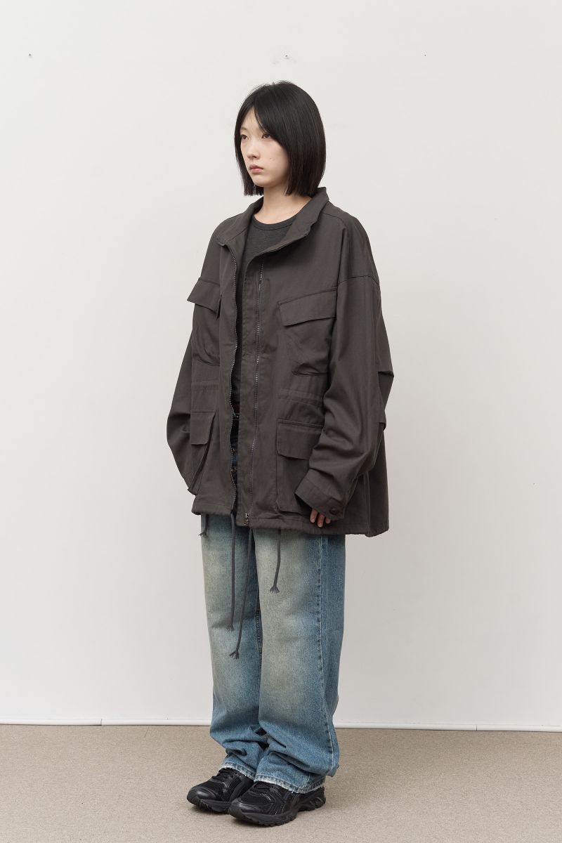 Slom Slash Button Denim