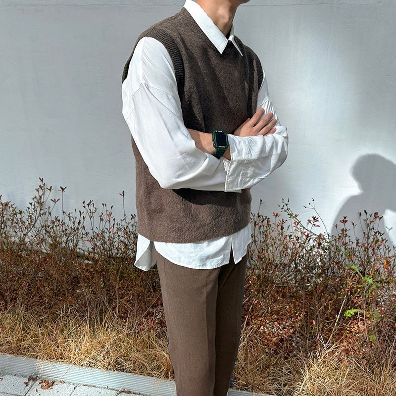 SP Napping Knit Vest  (4color)