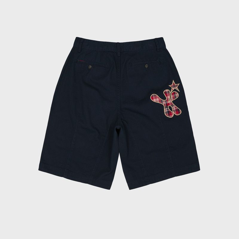 Check Applique Half Pants