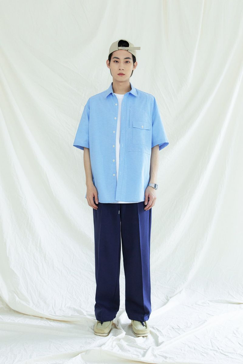 FRONT SEAM 2WAY WIDE SWEAT PANTS NAVY