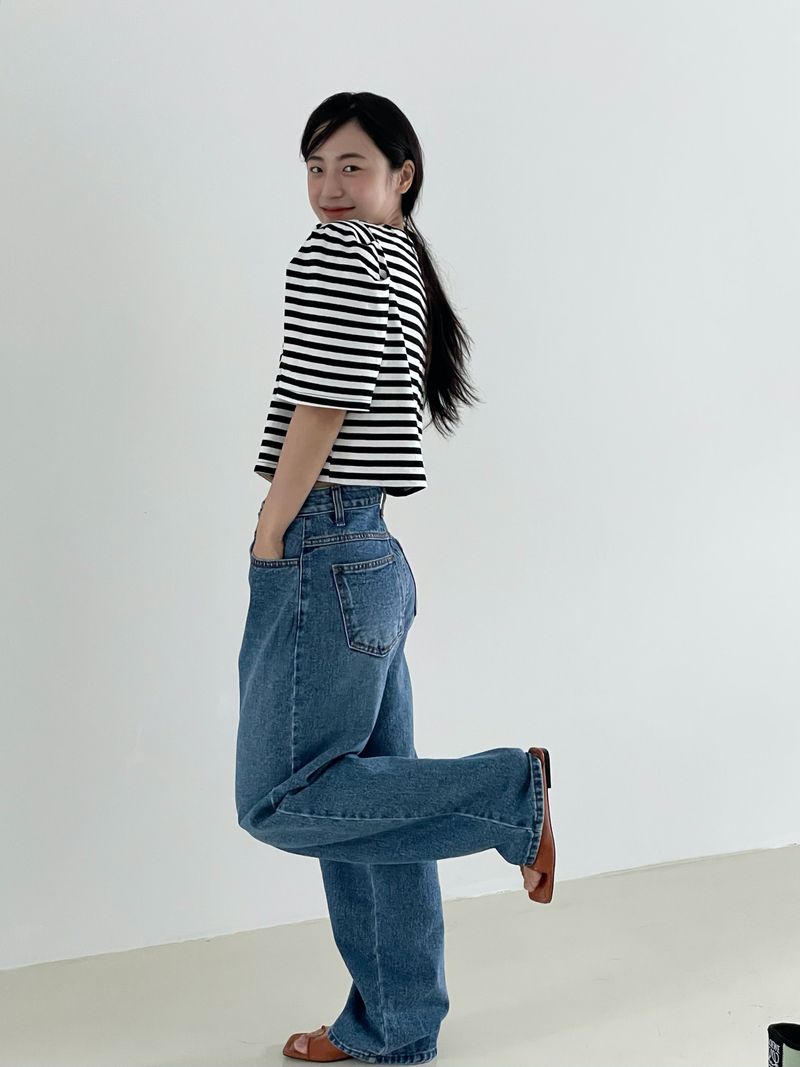 Garni puff stripe T