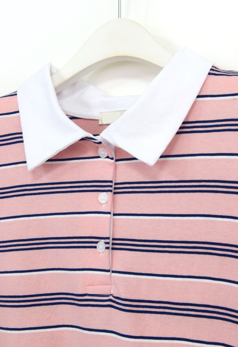 Sweet stripe collared tee(2colors)