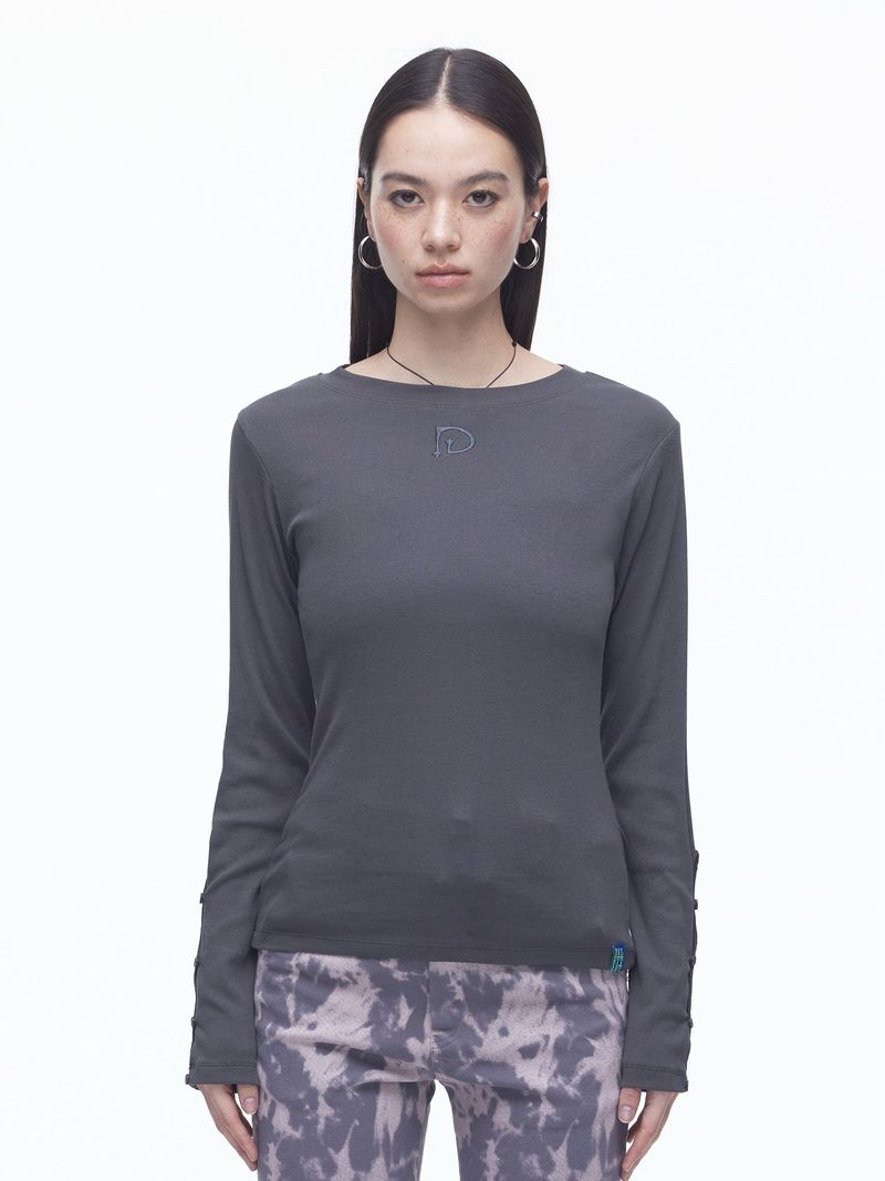 Slit Button T-shirts(CH)
