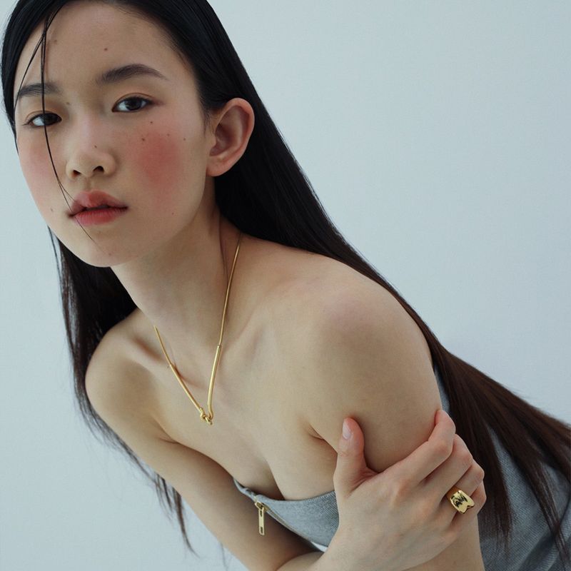 【MADE】 Gold curve ring