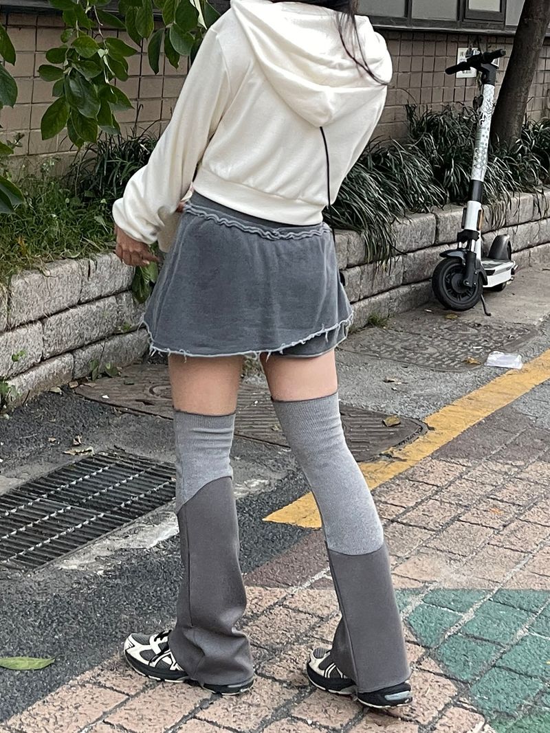 color matching slit leg warmer