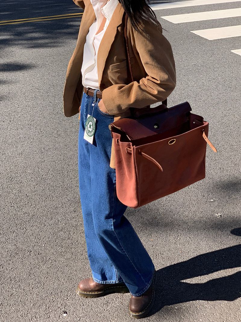 [Cowhide] Mid pick belt