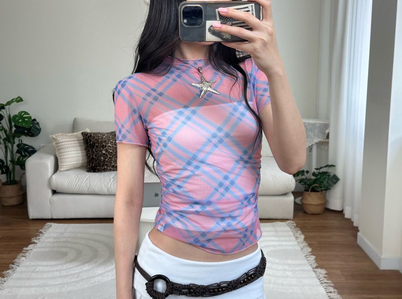 candy check mash tee