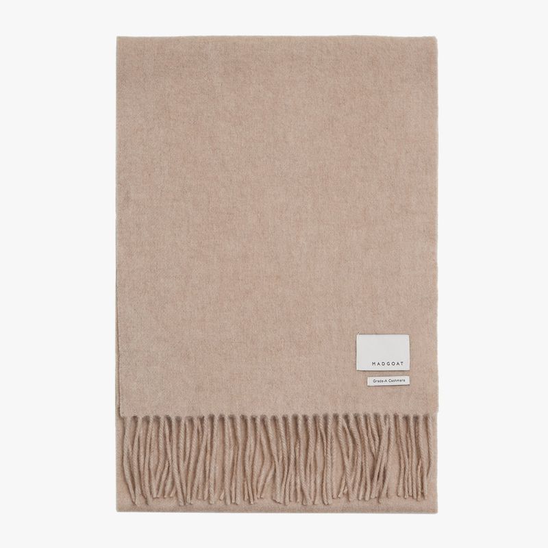 MADGOAT（マッドゴート）の「Cashmere Woven Scarf Solid_Beige（Fashion Accessories）」