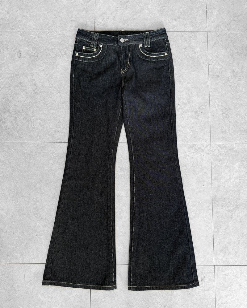 STITCH BOOTCUT DENIM PANTS