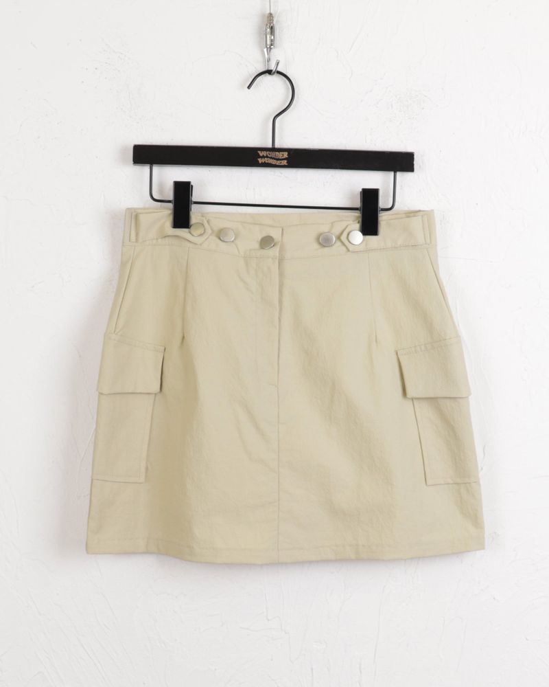Naing Bijo Pocket Cargo Nylon Mini Skirt