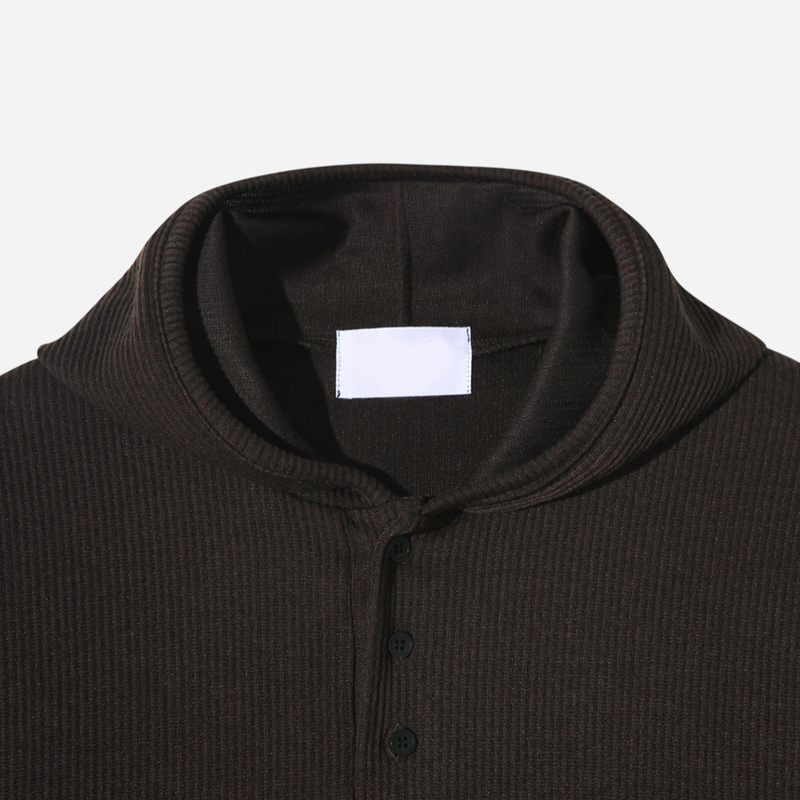 Polz Rib Henley Hoodie