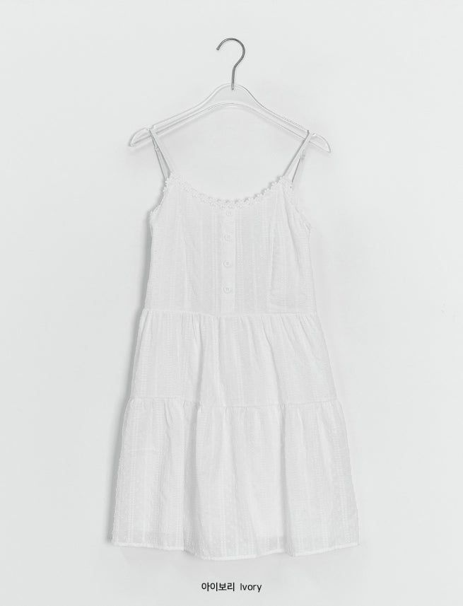 Royun Punching Layered Sleeveless Midi One Piece