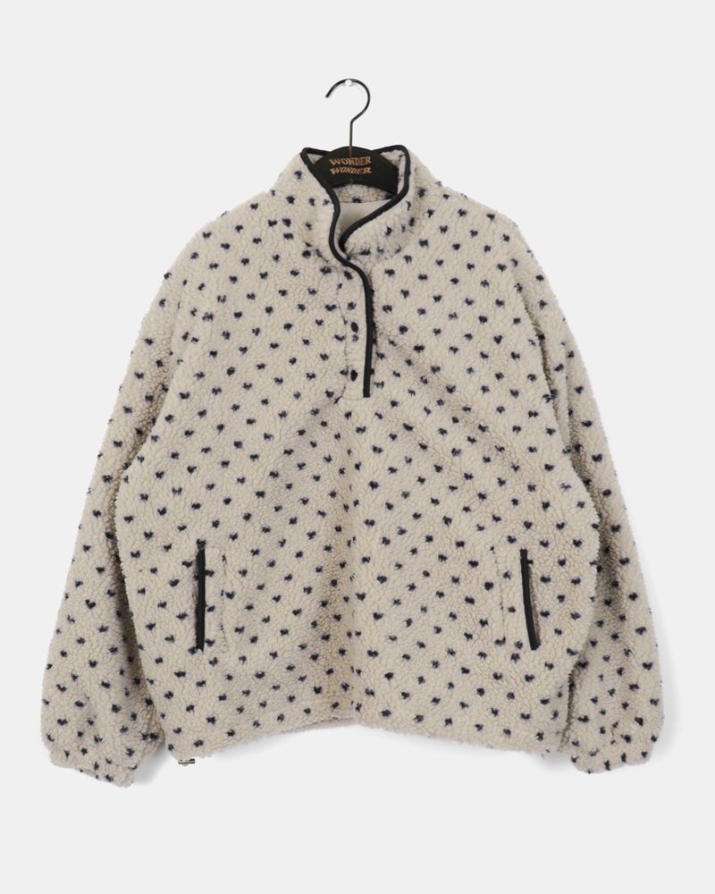 Tana dot half snap button fleece