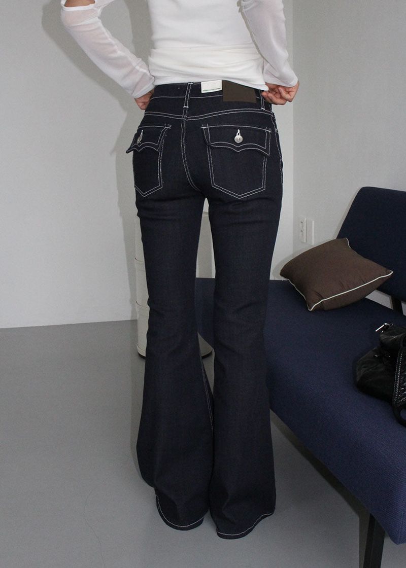 HIP POCKET BOOTS CUT PANTS