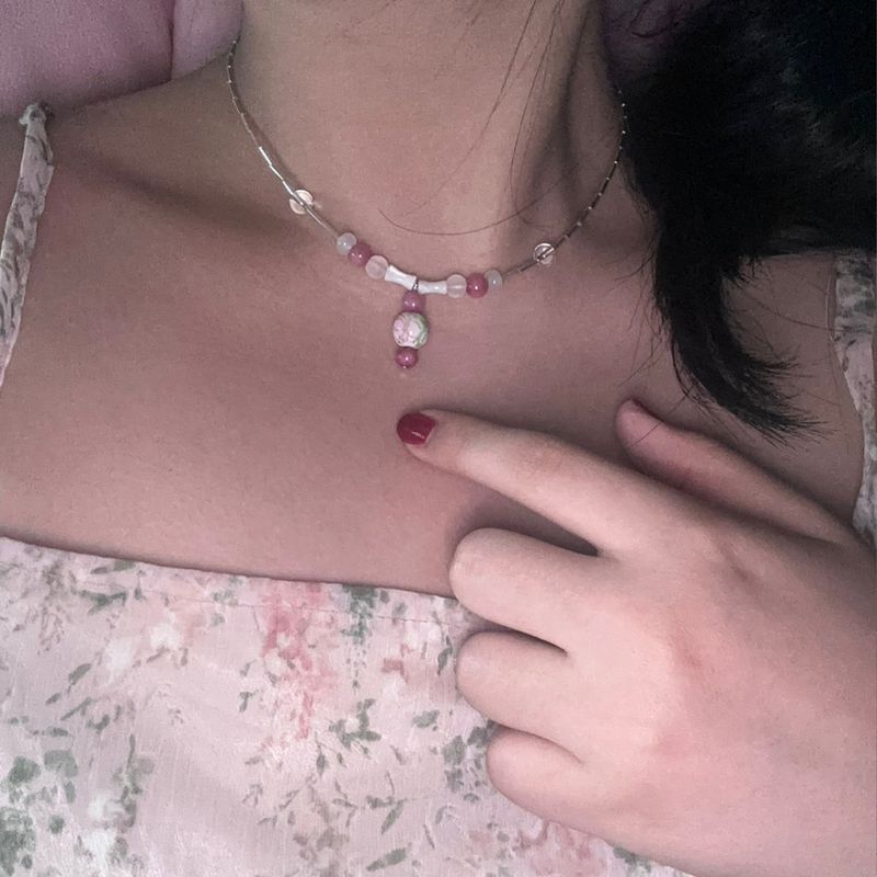 千日紅 oriental gemstone Necklace