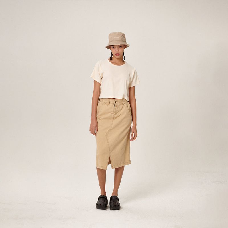 Samar Crop T-Shirt Beige