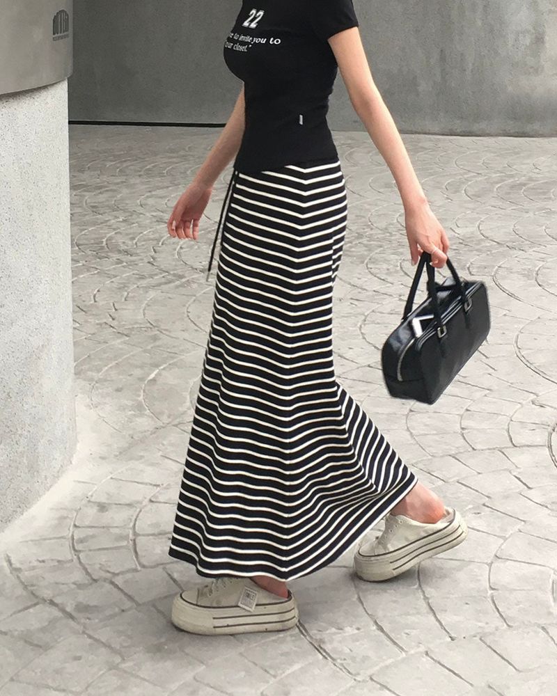 [MADE] Maxi-Striped Long Skirt