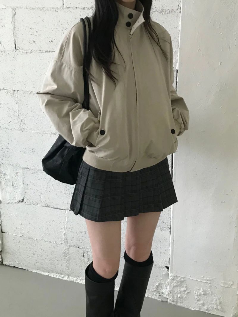 Kona Check Pleated Mini Skirt (one color)