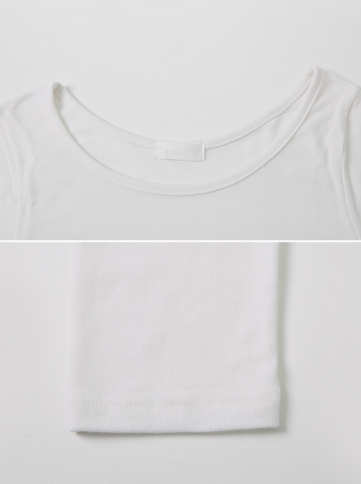 Basic U-neck Slim Long Sleeve T-shirt (5color)