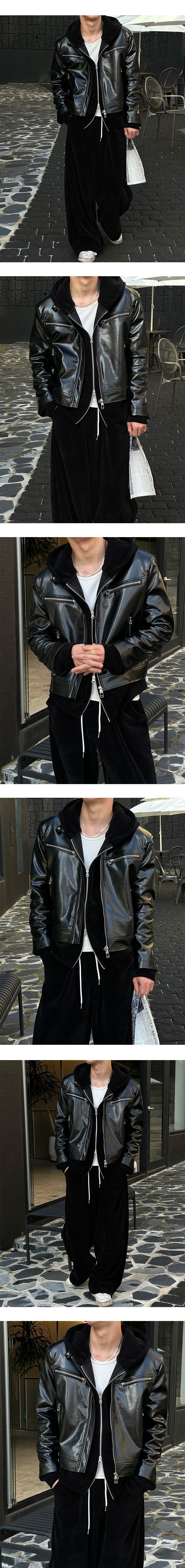 [PREMIUM][MADE] Western leather biker jacket