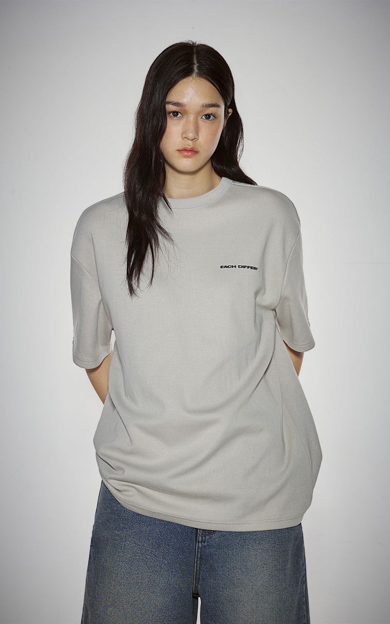 BLUR HEART T-SHIRTS_BEIGE