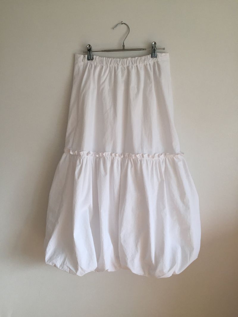 pumpkin nylon long skirt
