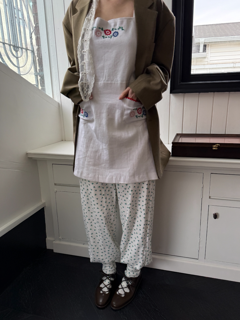 ♡MADE♡ floral leg warmer pants