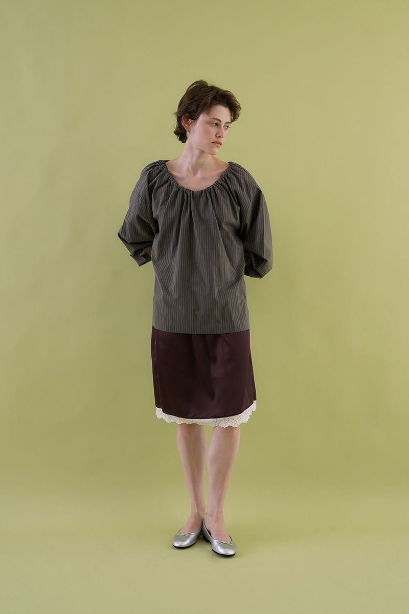 Slip satin midi skirt_purple