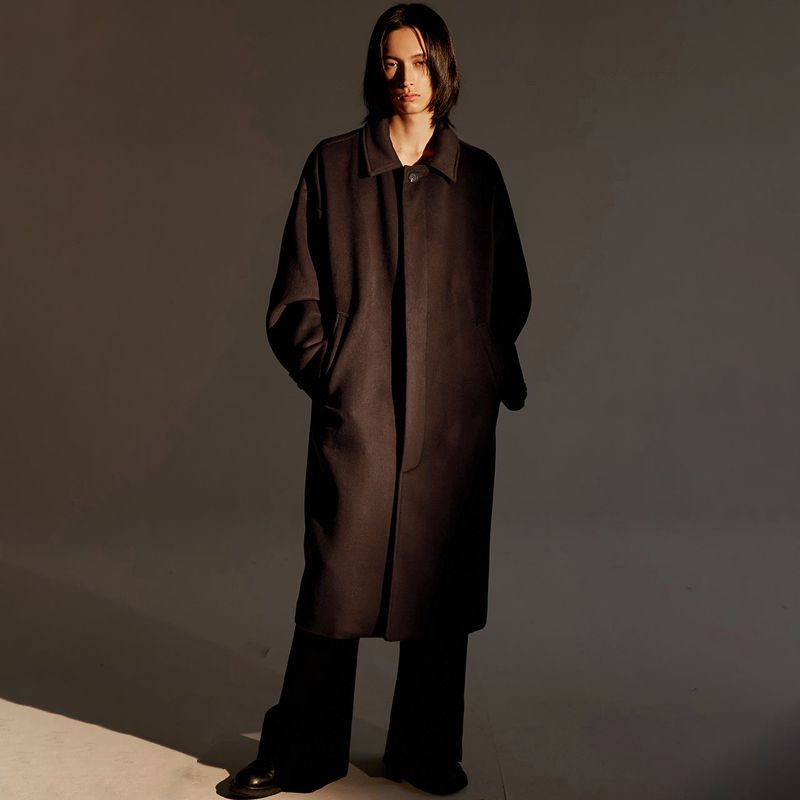 FLAREUP（フレアアップ）の「オーバーサイズドウールバルマカンロングコート / Oversized Wool Balmacaan Long Coat（Jackets/Outerwear）」