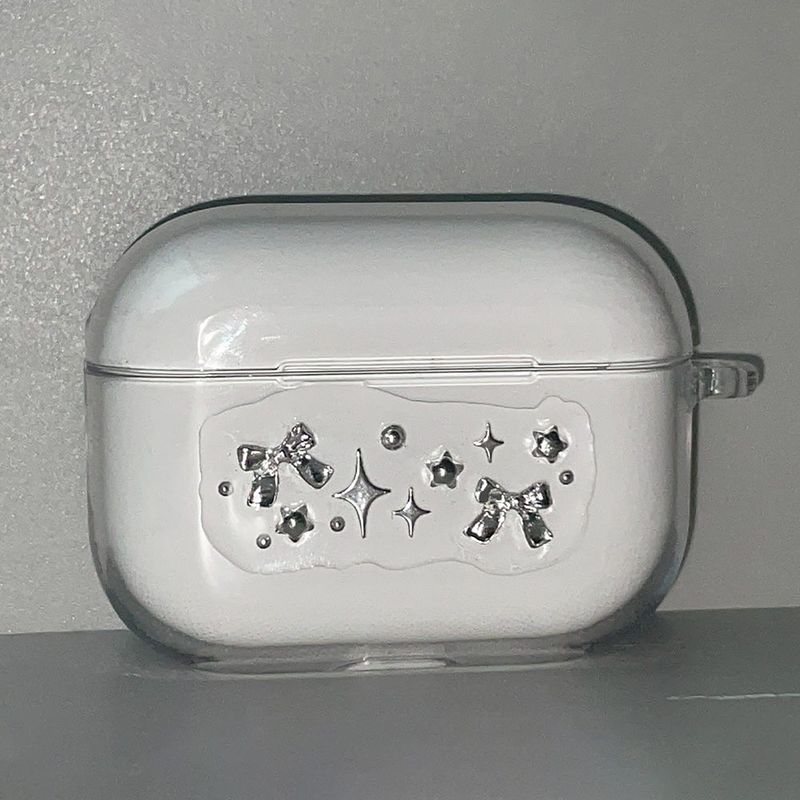 [MADE] Silver ribbon airpods case