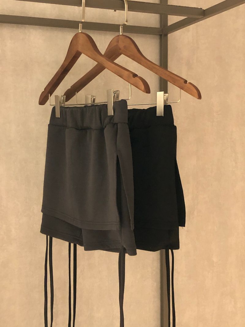 Ribbon Strap Skirt Pants