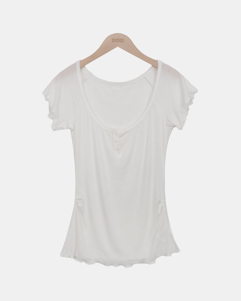 Erit Frill Button Short-Sleeve T-Shirt