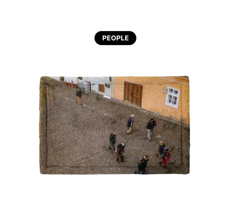 winter desk rug - people