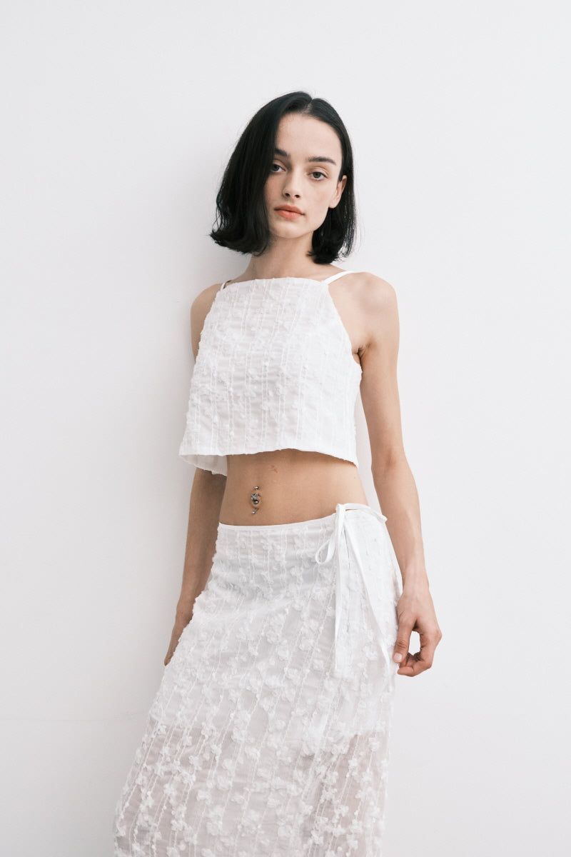 rose skirt (white)
