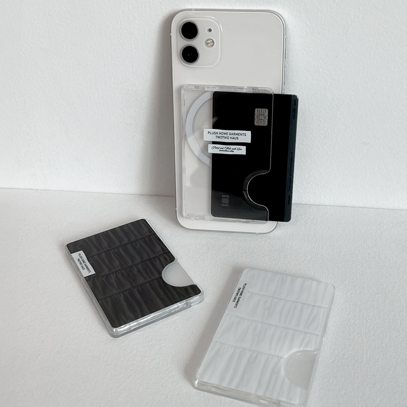 shirring card holder - black