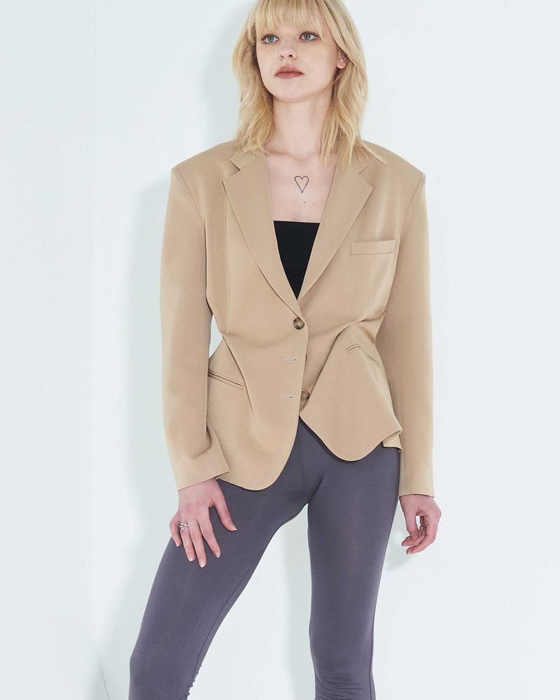 DOZI - Pinched Tailored Jacket _ Beige